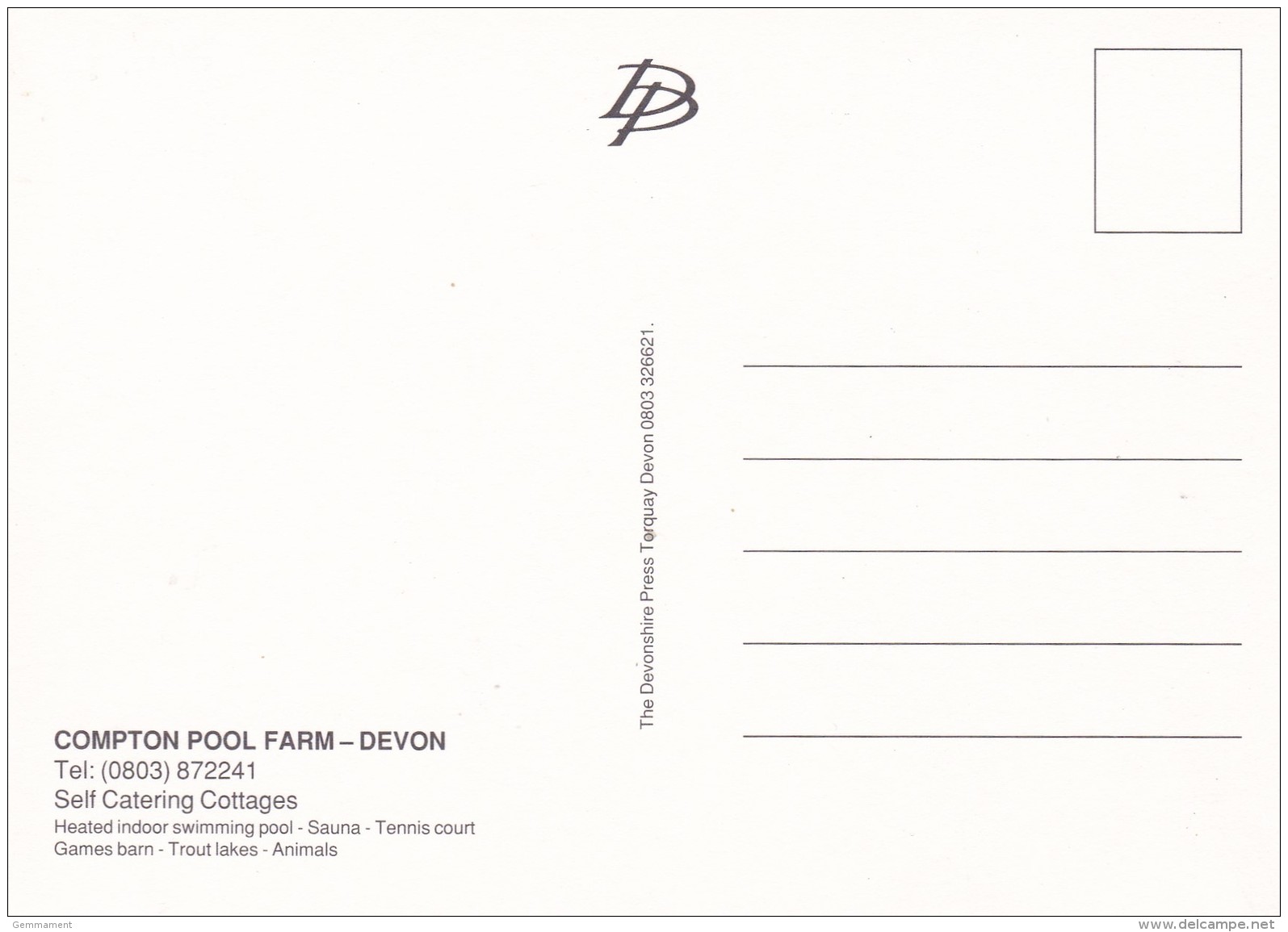 DEVON - COMPTON POOL FARM - 2 CARDS - Other & Unclassified