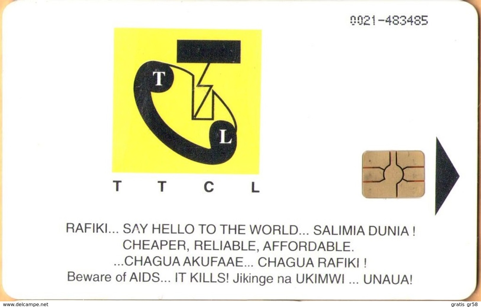 Tanzania - TAN-T-16c2, GEM5 (Red), Building - Text Rafiki..., 20 U, Used - Tansania