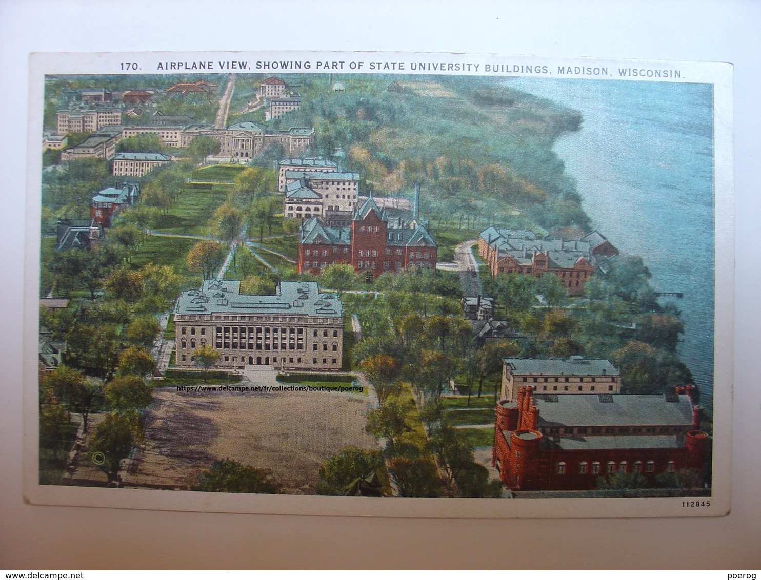 CPA USA - AIRPLANE VIEW SHOWING PART OF STATE UNIVERSITY BUILDINGS MADISON WISCONSIN - UNIVERSITE - Madison