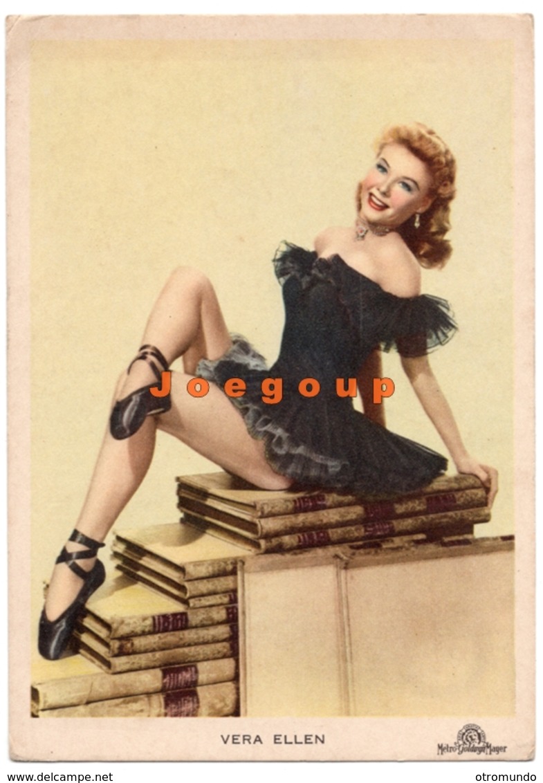 Postcard Cromocart 41 Cinema American Actress And Dancer Vera Ellen Metro Goldwyn Mayer Films - Entertainers