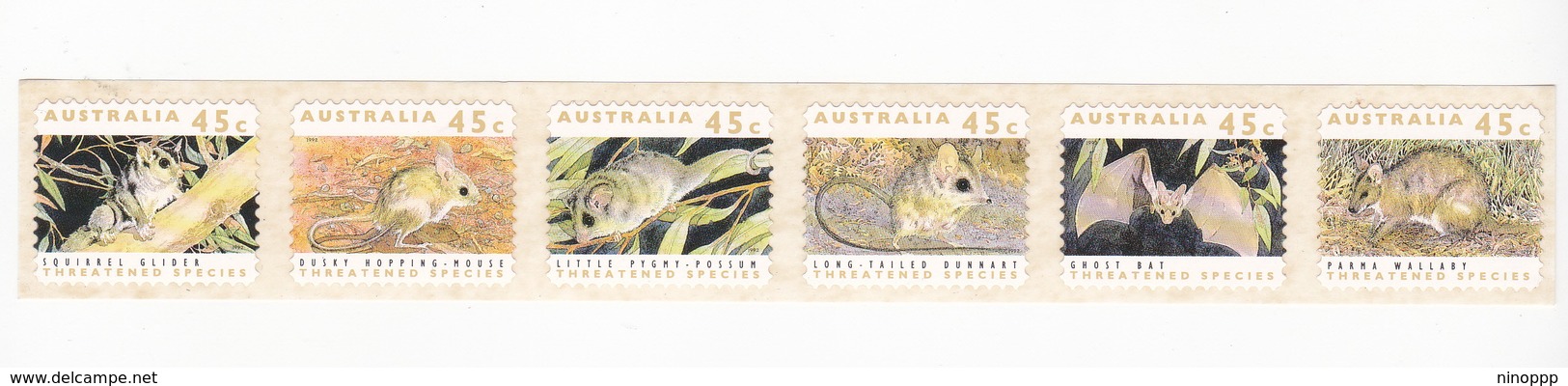 Australia ASC 1325b 1992 Threatened Species, PRINTSET Printing, 1 Kangaroo, Mint Never Hinged Stamps - Mint Stamps