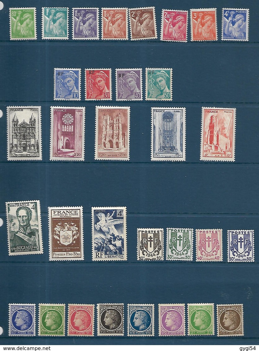 France  1939- -  45    Cat YT   N°  LOT    N** MNH - Neufs