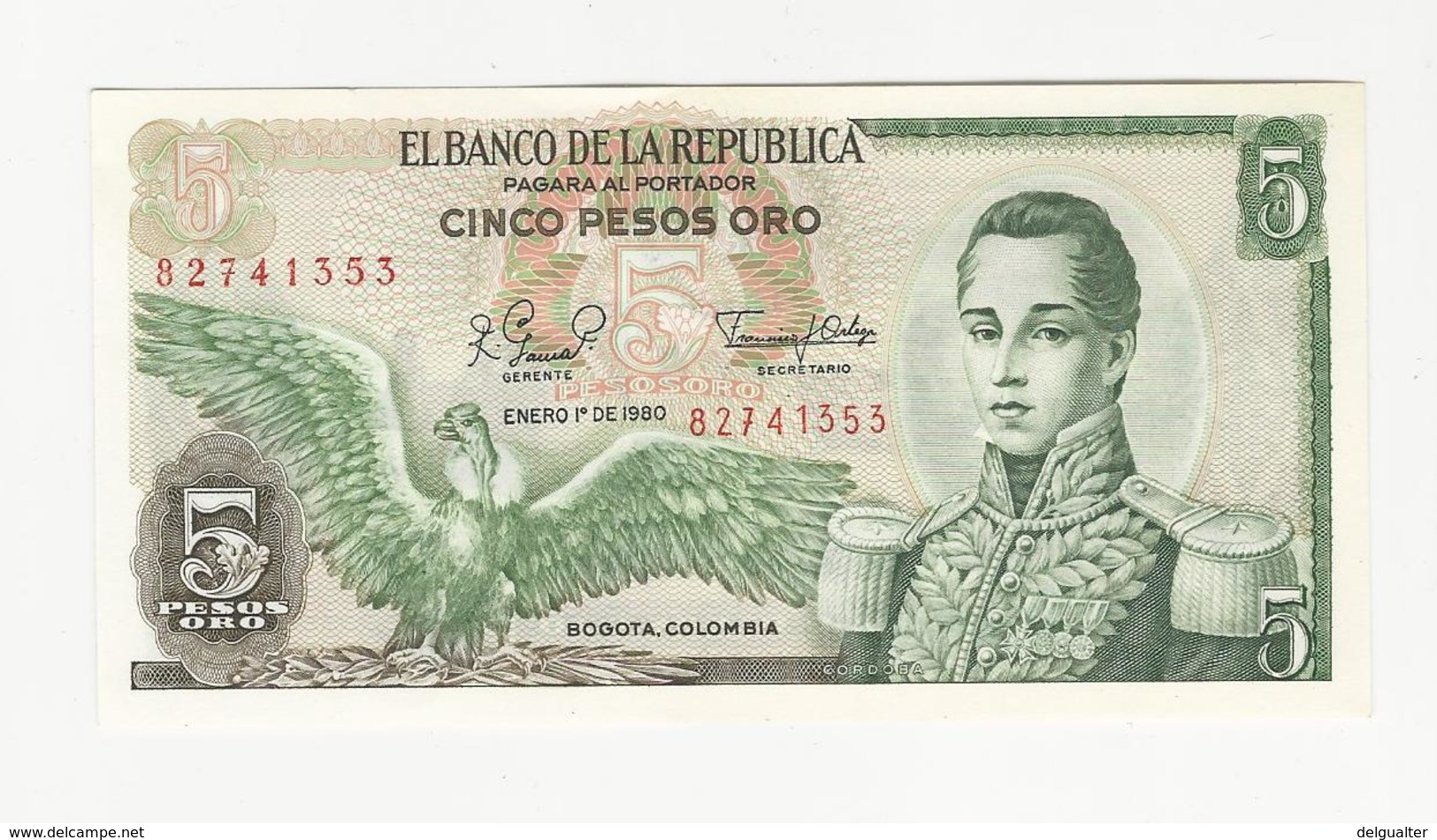 Colombia 5 Pesos 1980 UNC - Colombia