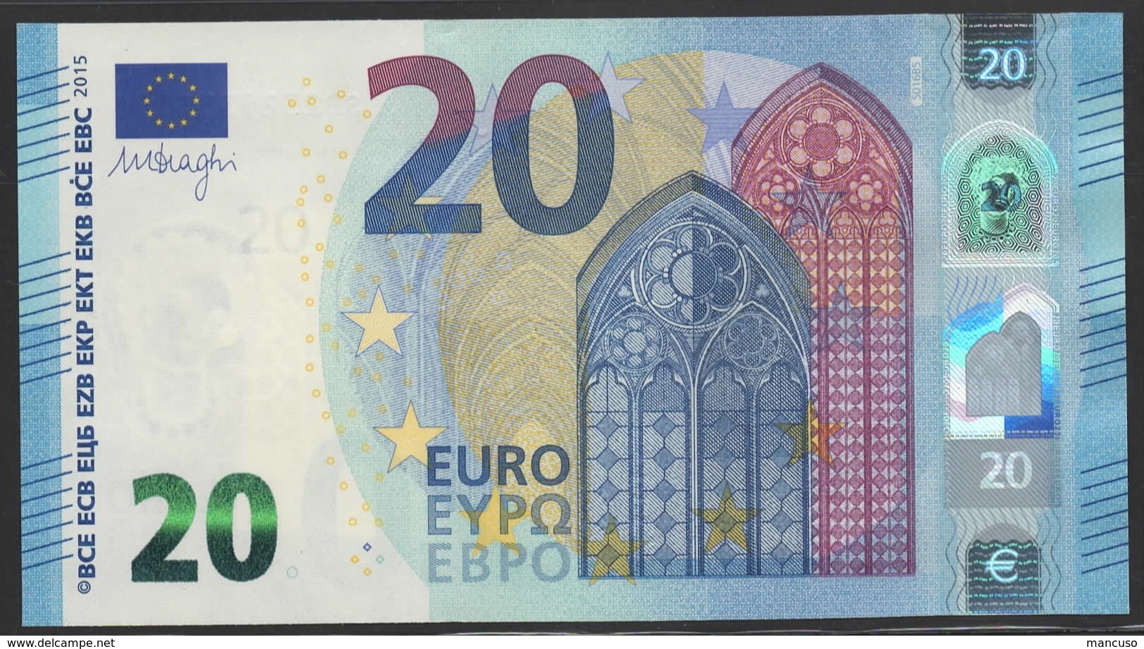 EURO 20  ITALIA SB S016  "32"  DRAGHI  UNC - 20 Euro