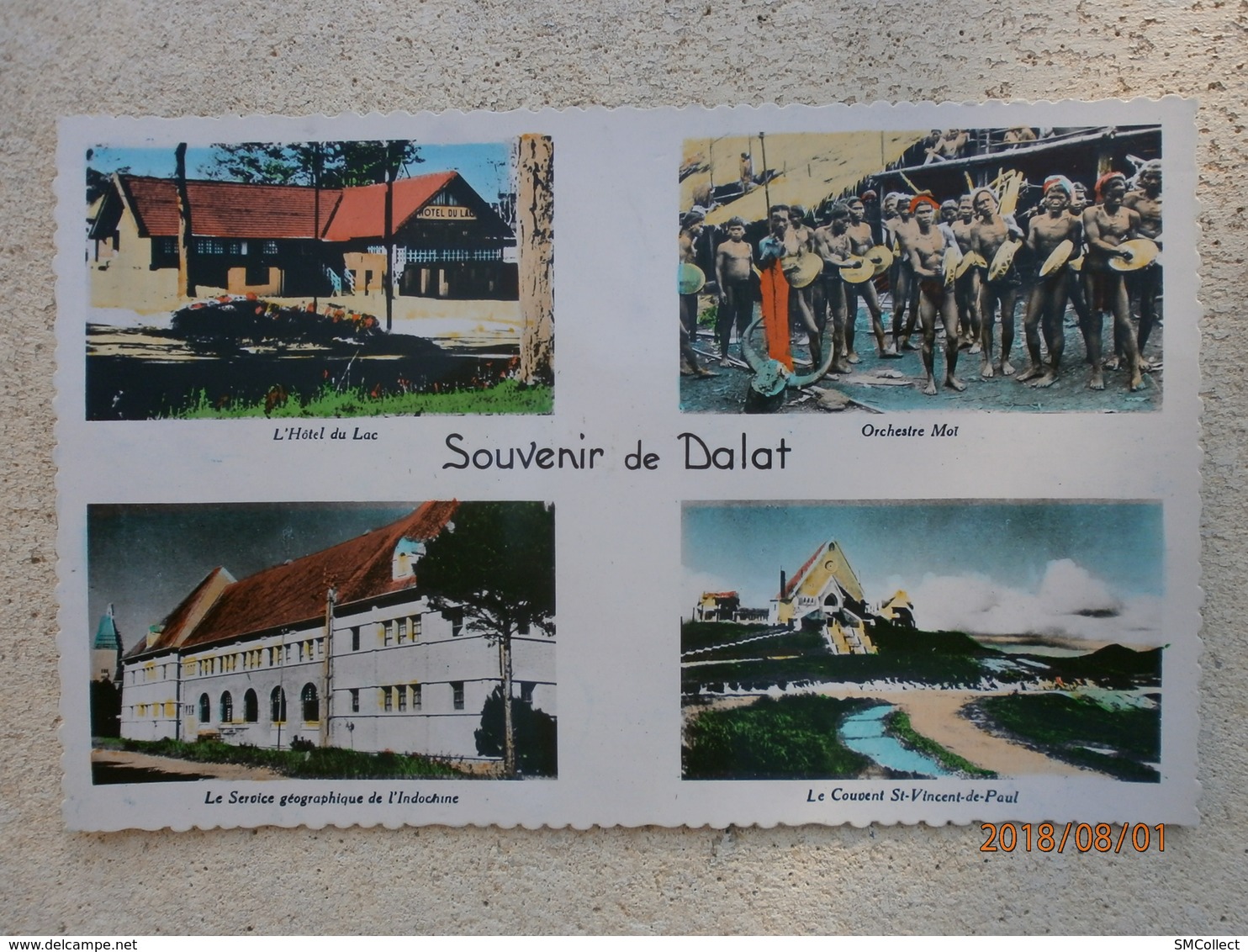 Dalat, Souvenir Multivues. Hotel Du Lac, Orchestre Moï, Service Géographique, Couvent Saint Vincent De Paul (A4p19) - Vietnam