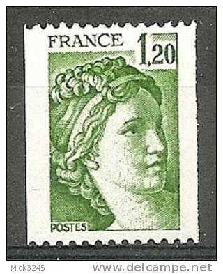 2103** Sabine 1,20f. Vert (roulette) - Coil Stamps