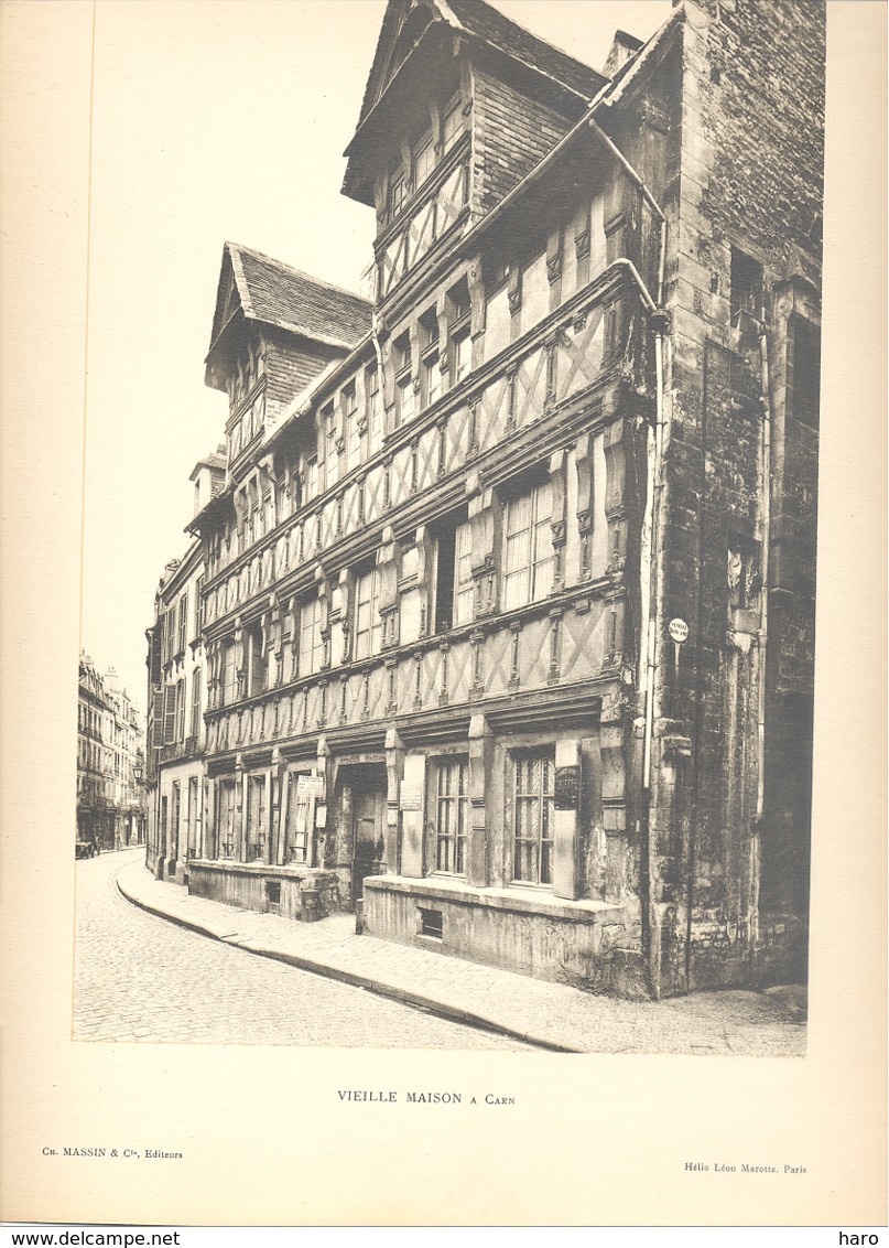 Caen - Lot De 2 Photos De Vieilles Maisons Normandes - Architecture, Maison (b233) - Architecture