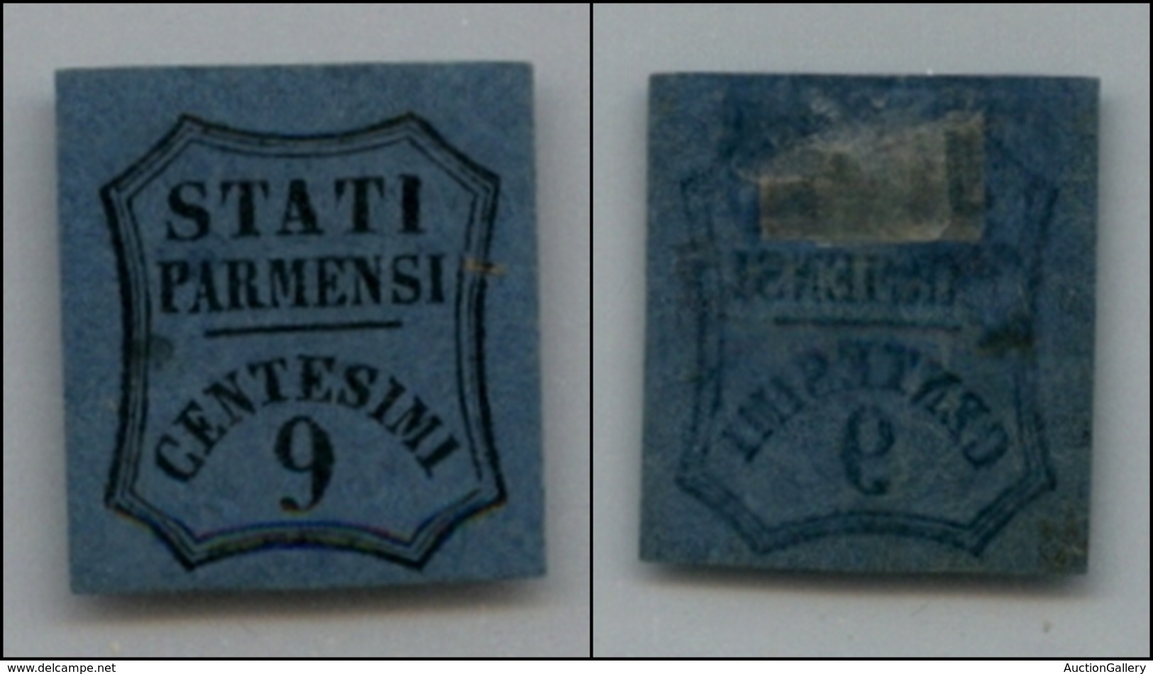 20181 ANTICHI STATI - PARMA - 1857 – Non Emesso – 9 Cent (2A – Segnatasse) – Gomma Originale (180) - Sonstige & Ohne Zuordnung