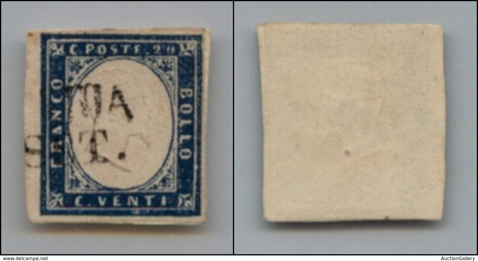 20279 ANTICHI STATI - SARDEGNA - 1859 - 20 Cent (15Ba) Usato - Sonstige & Ohne Zuordnung