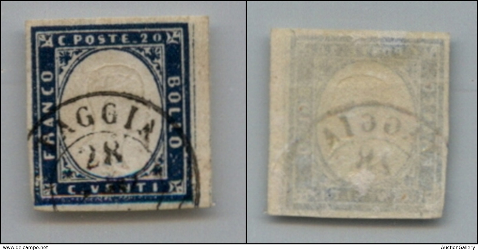 20280 ANTICHI STATI - SARDEGNA - 1859 - 20 Cent (15Bb) Usato (60) - Sonstige & Ohne Zuordnung