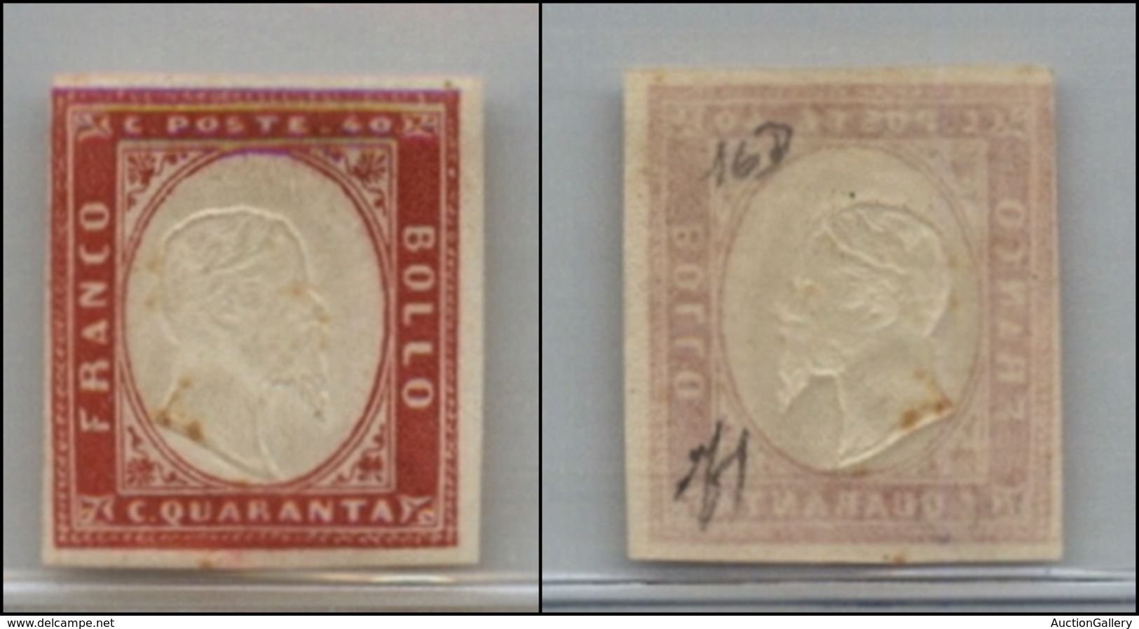 20313 ANTICHI STATI - SARDEGNA - 1861 - 40 Cent Rosso Carminio (16D) Nuovo Con Gomma (120) - Sonstige & Ohne Zuordnung