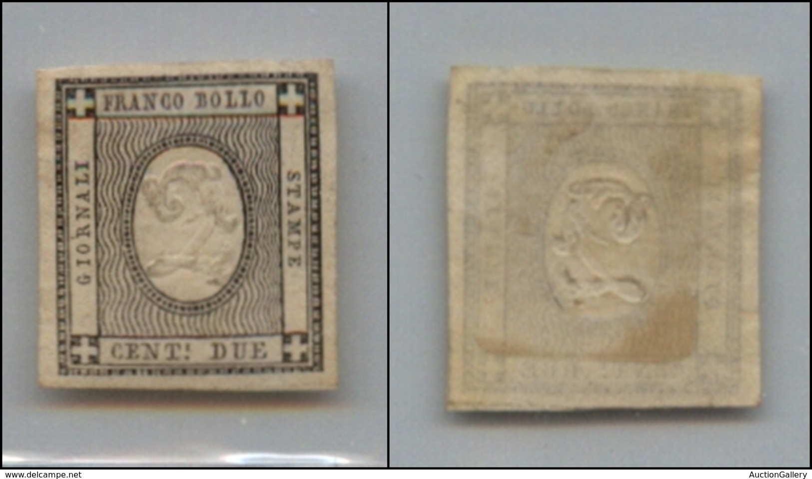 20318 ANTICHI STATI - SARDEGNA - 1861 - 2 Cent Grigio Nero (20) Nuovo Con Gomma (400) - Autres & Non Classés