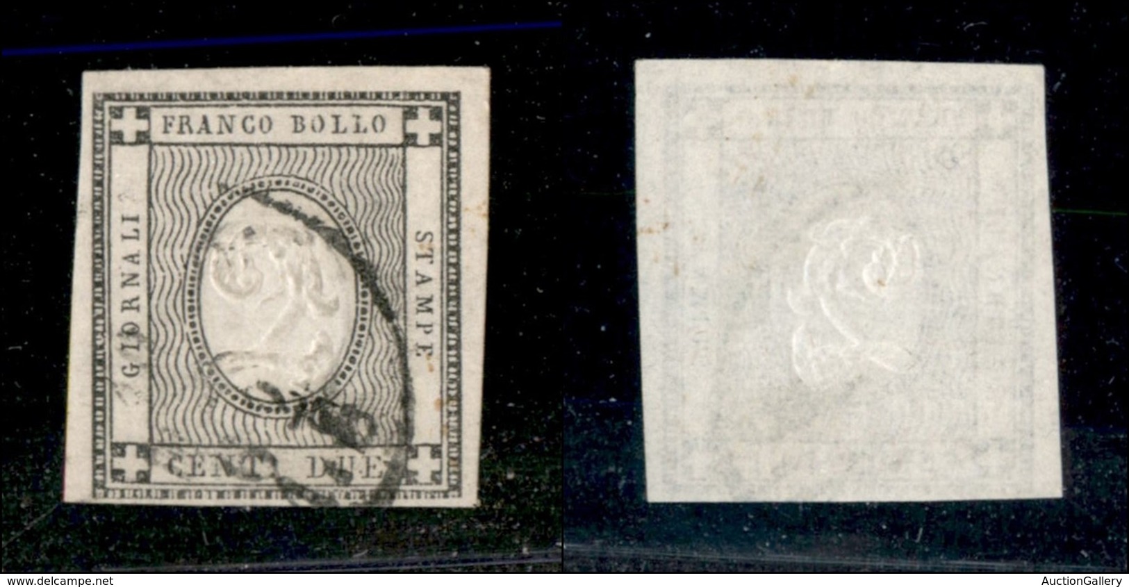 20322 ANTICHI STATI - SARDEGNA - 1861 – 2 Cent Grigio Nero (20) – Usato (175) - Sonstige & Ohne Zuordnung