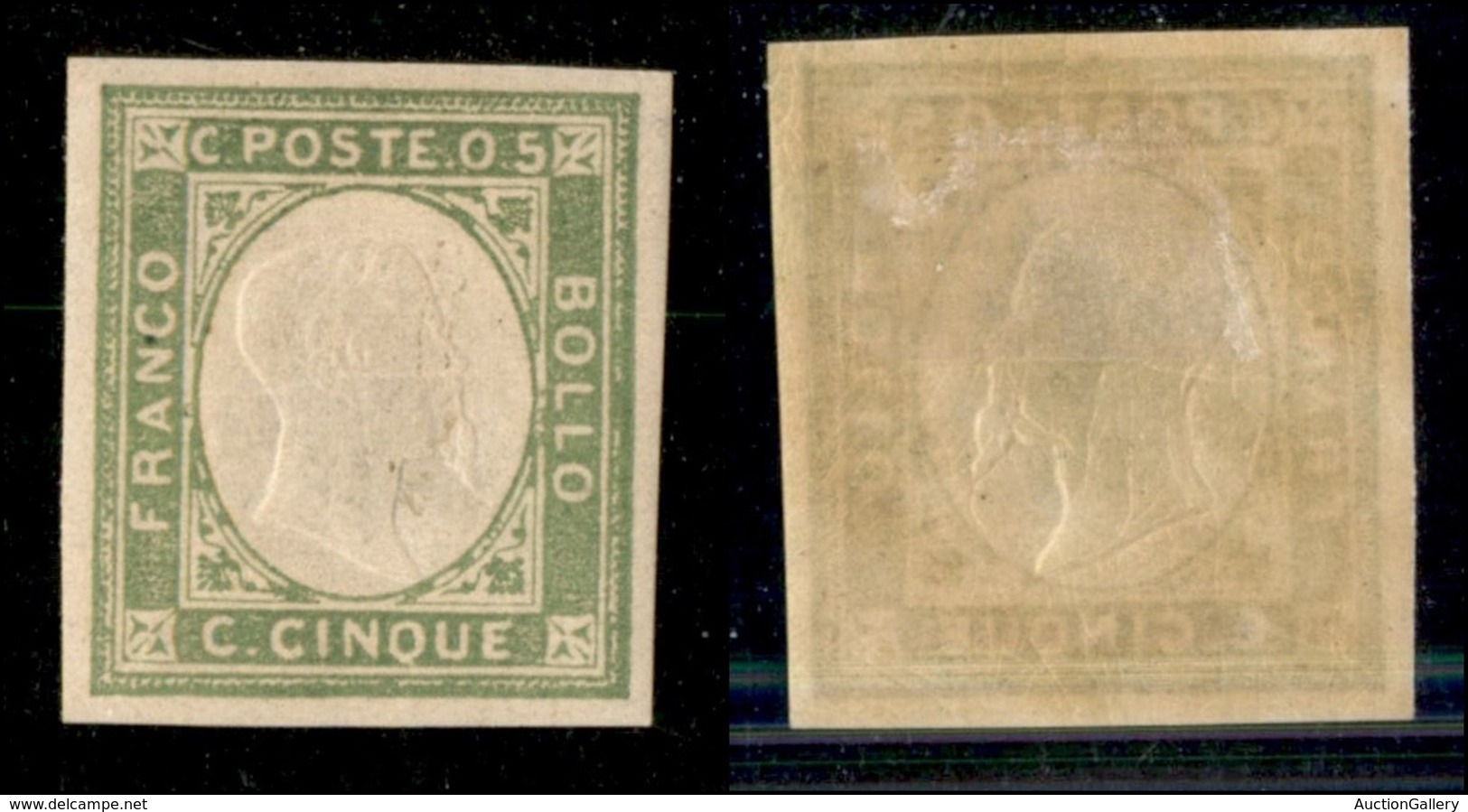 20442 REGNO D'ITALIA - VITTORIO EMANUELE II - 1861 - Non Emessi - 5 Cent (1) Nuovo Con Gomma (30) - Andere & Zonder Classificatie