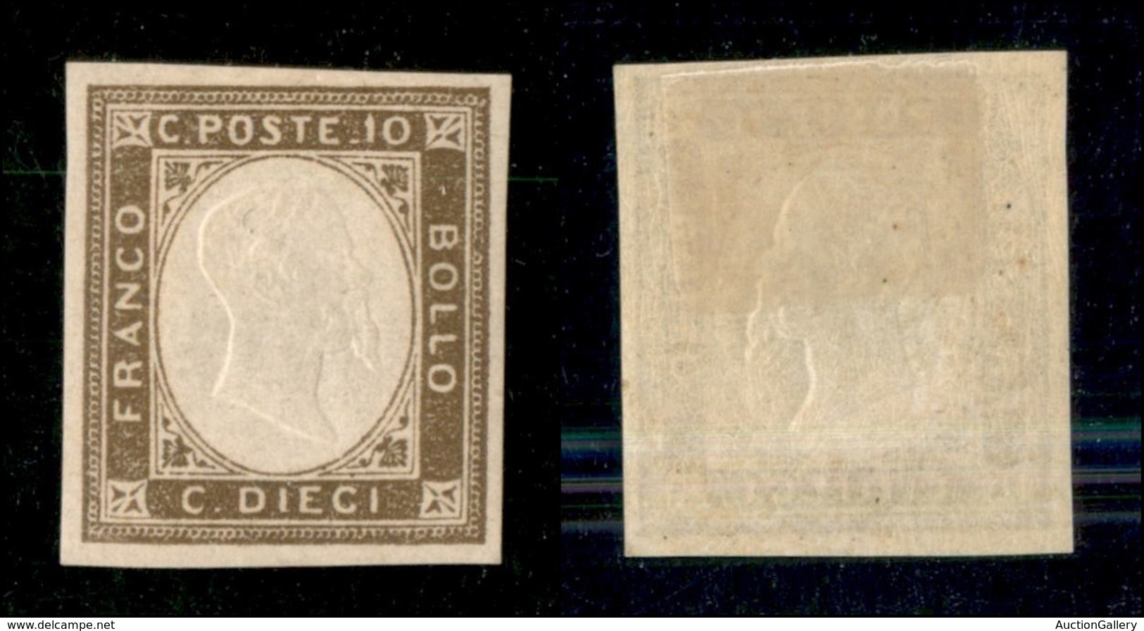 20444 REGNO D'ITALIA - VITTORIO EMANUELE II - 1861 - Non Emessi - 10 Cent (2) Nuovo Con Gomma (30) - Andere & Zonder Classificatie