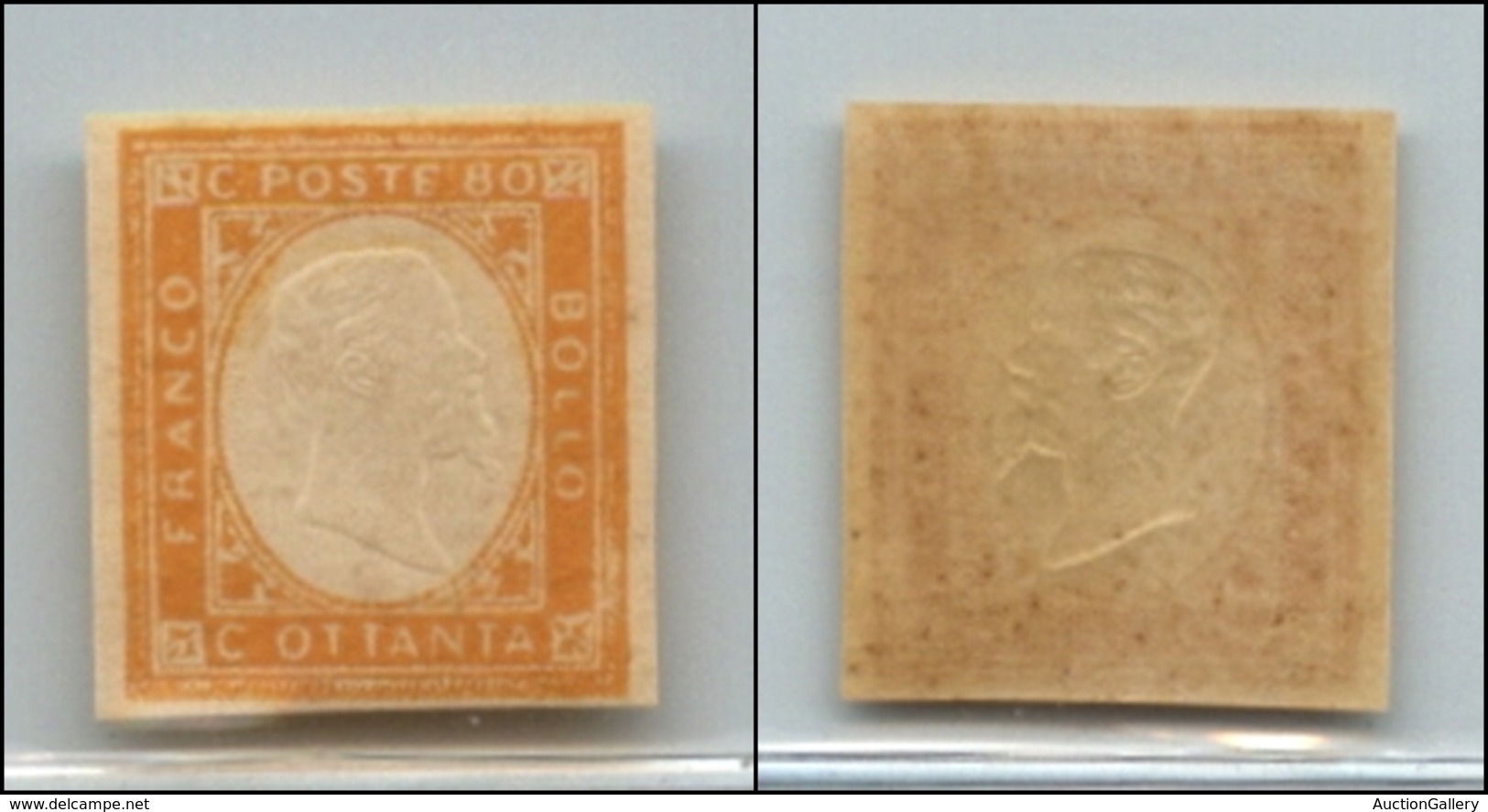 20447 REGNO D'ITALIA - VITTORIO EMANUELE II - 1861 - 80 Cent Province Napoletane (5) -  Gomma Integra (330) - Autres & Non Classés