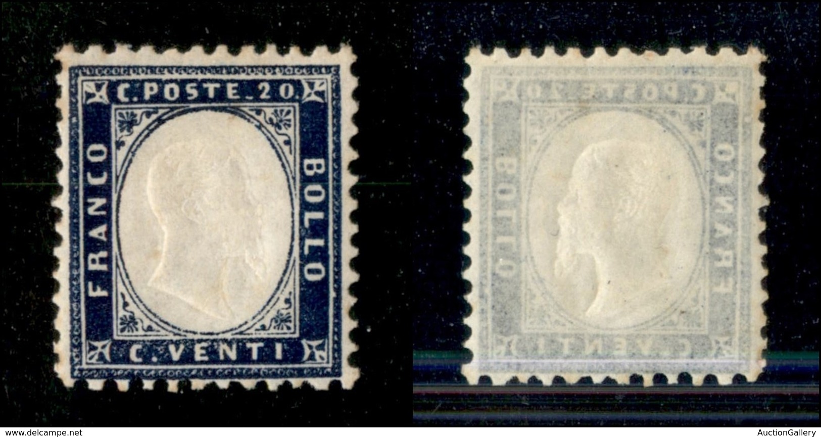 20462 REGNO D'ITALIA - VITTORIO EMANUELE II - 1862 - 20 Cent (2) - Gomma Integra (50) - Other & Unclassified