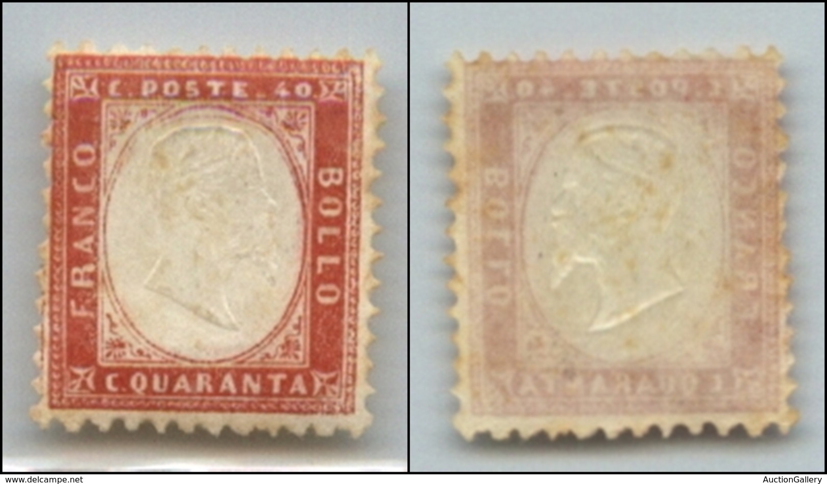 20479 REGNO D'ITALIA - VITTORIO EMANUELE II - 1862 - 40 Cent Rosso Carminio (3) Nuovo Con Gomma (220) - Andere & Zonder Classificatie