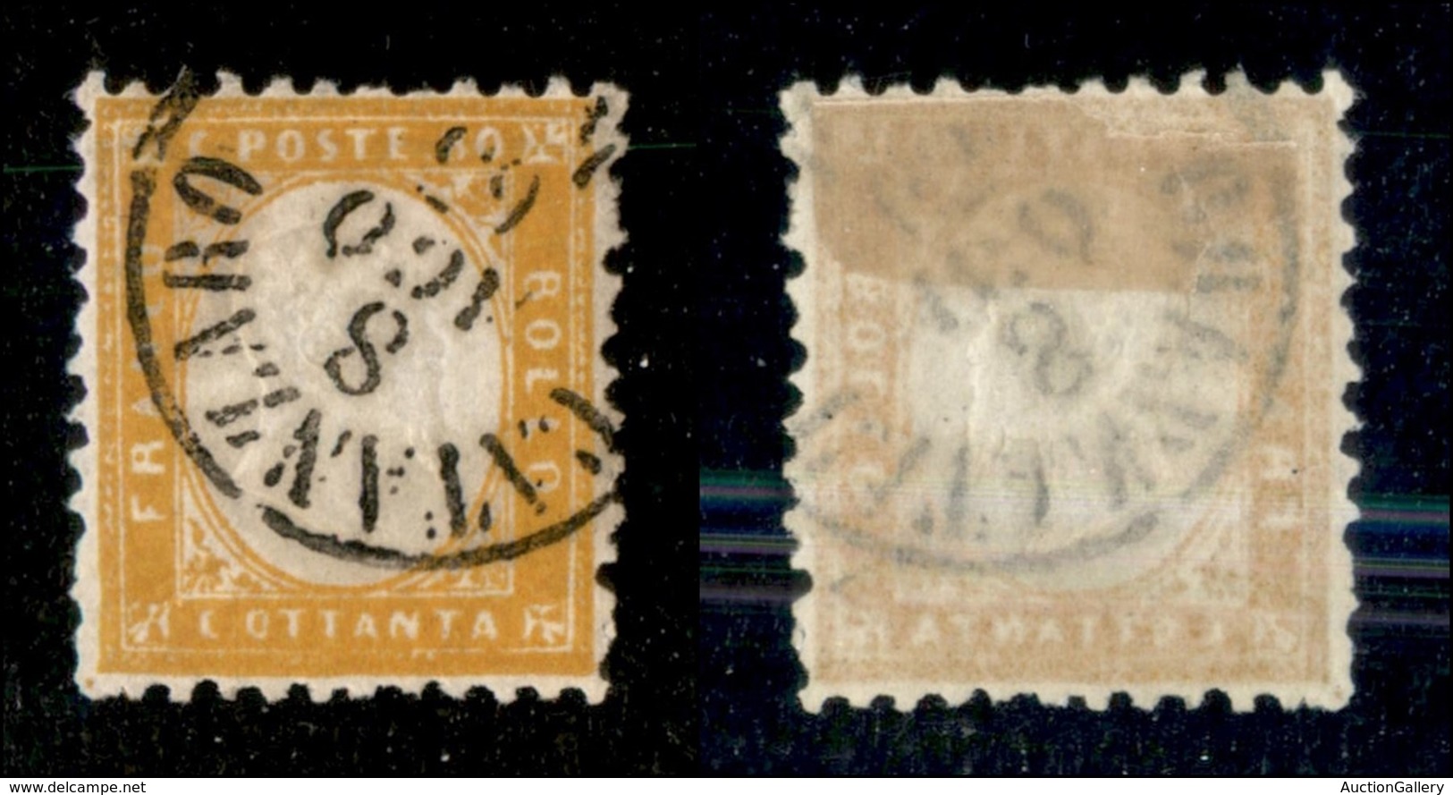 20487 REGNO D'ITALIA - VITTORIO EMANUELE II - 1862 - 80 Cent (4) - Annullamento Non Garantito - Da Esaminare - Andere & Zonder Classificatie
