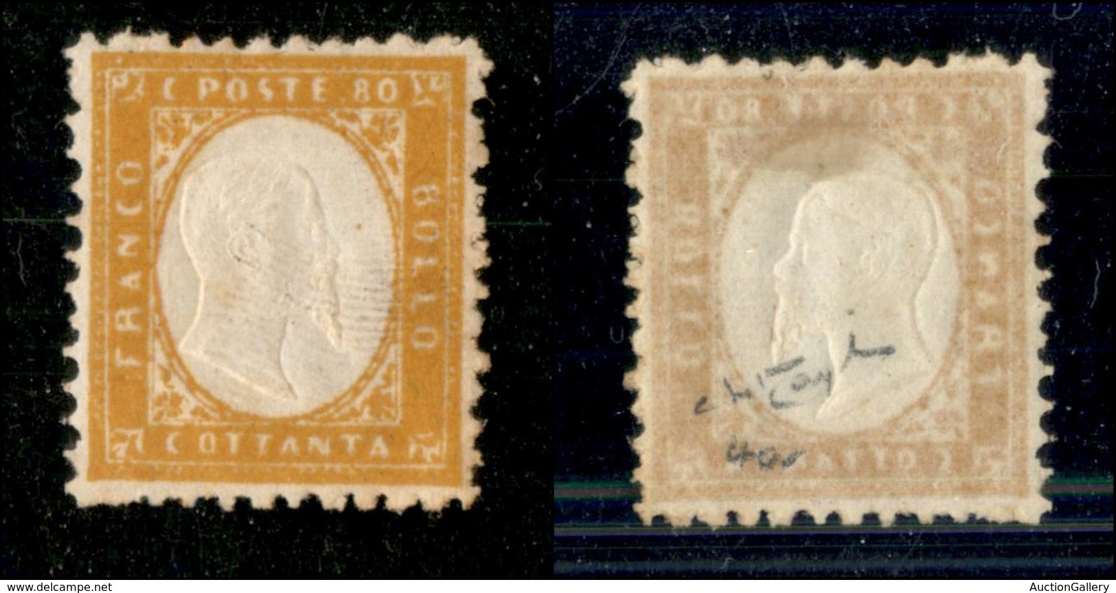 20489 REGNO D'ITALIA - VITTORIO EMANUELE II - 1862 - 80 Cent (4a) Nuovo Con Gomma - Ottimamente Centrato - Raybaudi (150 - Andere & Zonder Classificatie