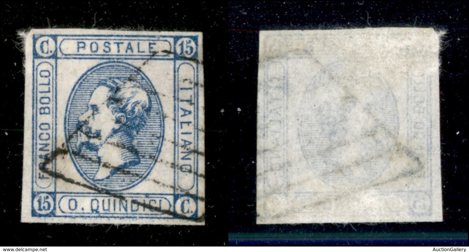 20518 REGNO D'ITALIA - VITTORIO EMANUELE II - 1863 - 15 Cent (12c) Con C Chiusa - Piccolo Difetto Nel Margine In Alto A  - Autres & Non Classés