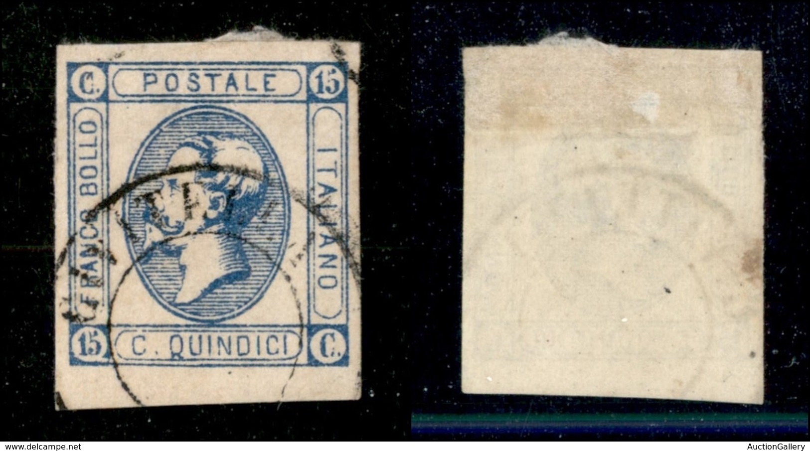 20530 REGNO D'ITALIA - VITTORIO EMANUELE II - 1863 – 15 Cent (13d) Con Linea Continua Sotto Q – Usato A Civitella - Autres & Non Classés