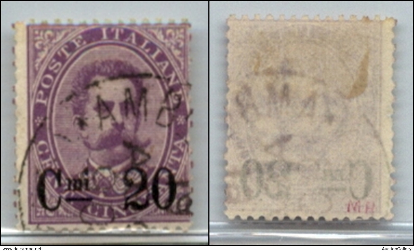 20733 REGNO D'ITALIA - UMBERTO I - 1890 – 20 Cent Su 50 (58) Usato (65) - Other & Unclassified