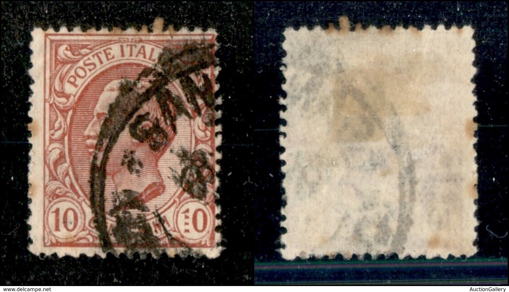 20848 REGNO D'ITALIA - VITTORIO EMANUELE III - 1906 - 10 Cent Leoni (82q) Usato - 1 A Puntini (120) - Autres & Non Classés