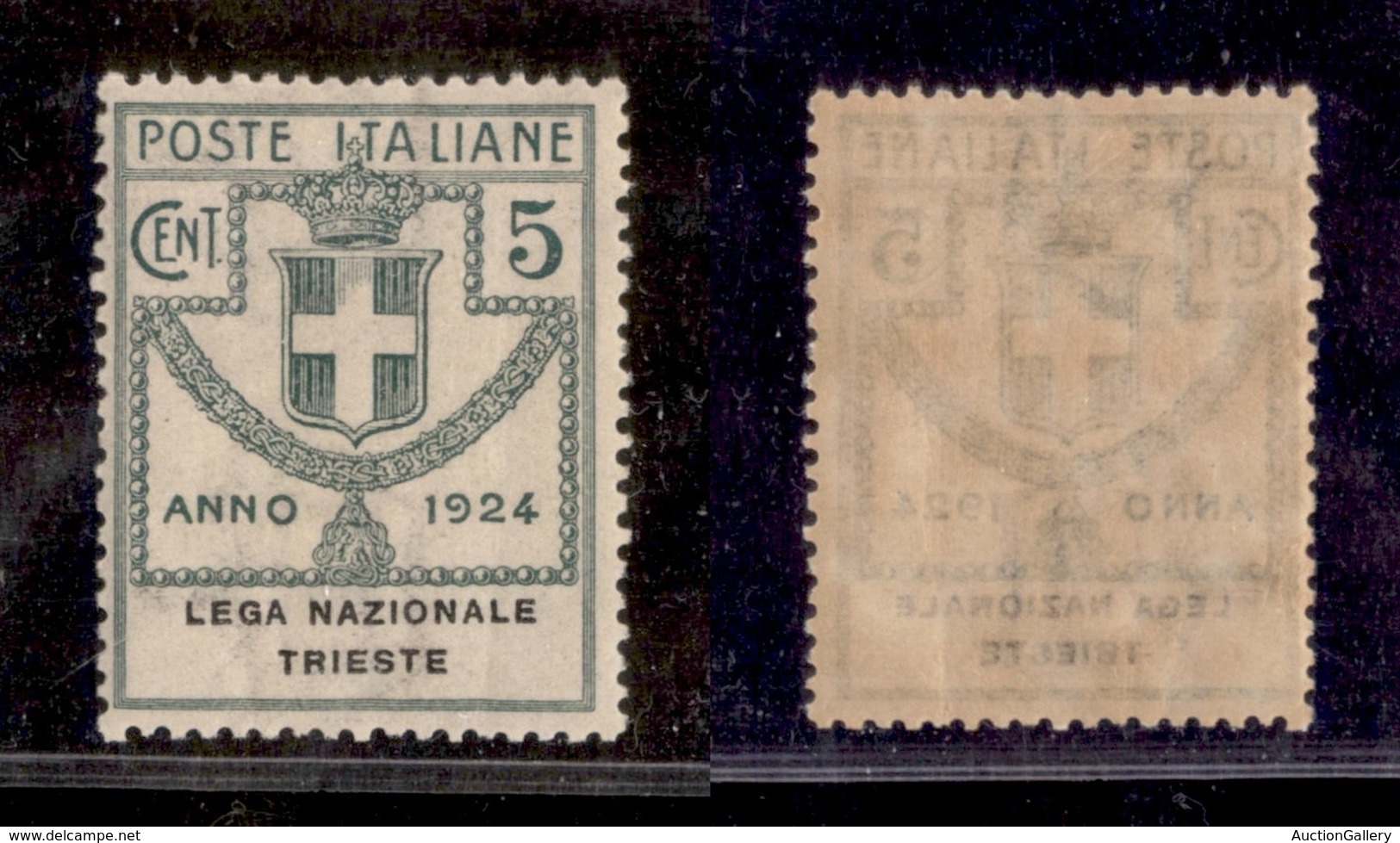 21269 REGNO D'ITALIA - PARASTATALI - 1924 - Parastatali - 5 Cent Lega Nazionale Trieste (42) Gomma Integra (260) - Other & Unclassified