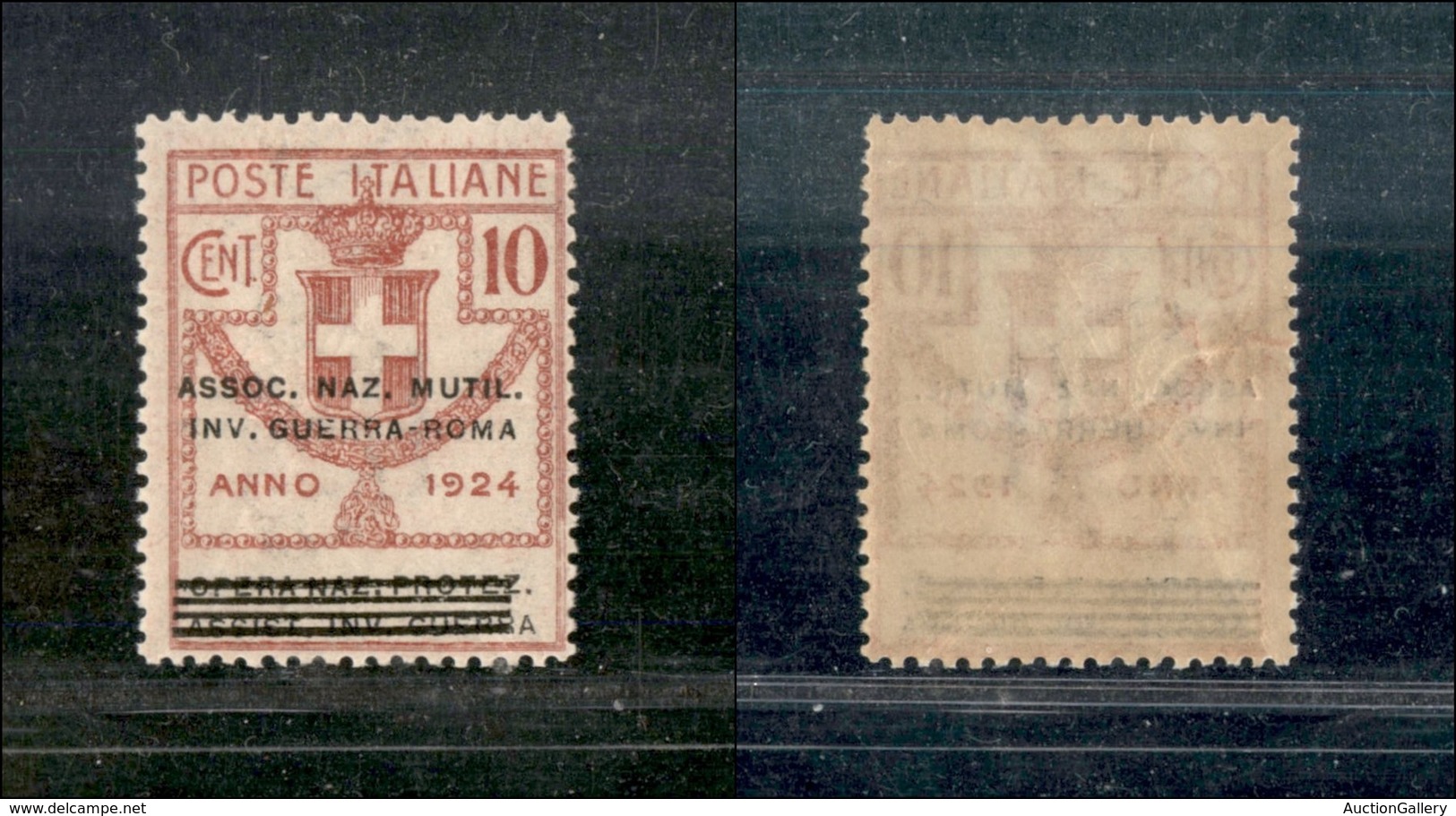 21281 REGNO D'ITALIA - PARASTATALI - 1924 - 10 Cent Ass. Naz. Mutil. Inv. Guerra Roma (71) - Gomma Integra (40) - Other & Unclassified