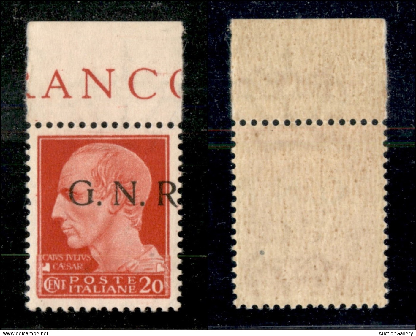 21357 REPUBBLICA SOCIALE - GNR BRESCIA - 1943 - 20 Cent (473/Ihb) Con Punto A Sinistra - Gomma Integra (105) - Autres & Non Classés