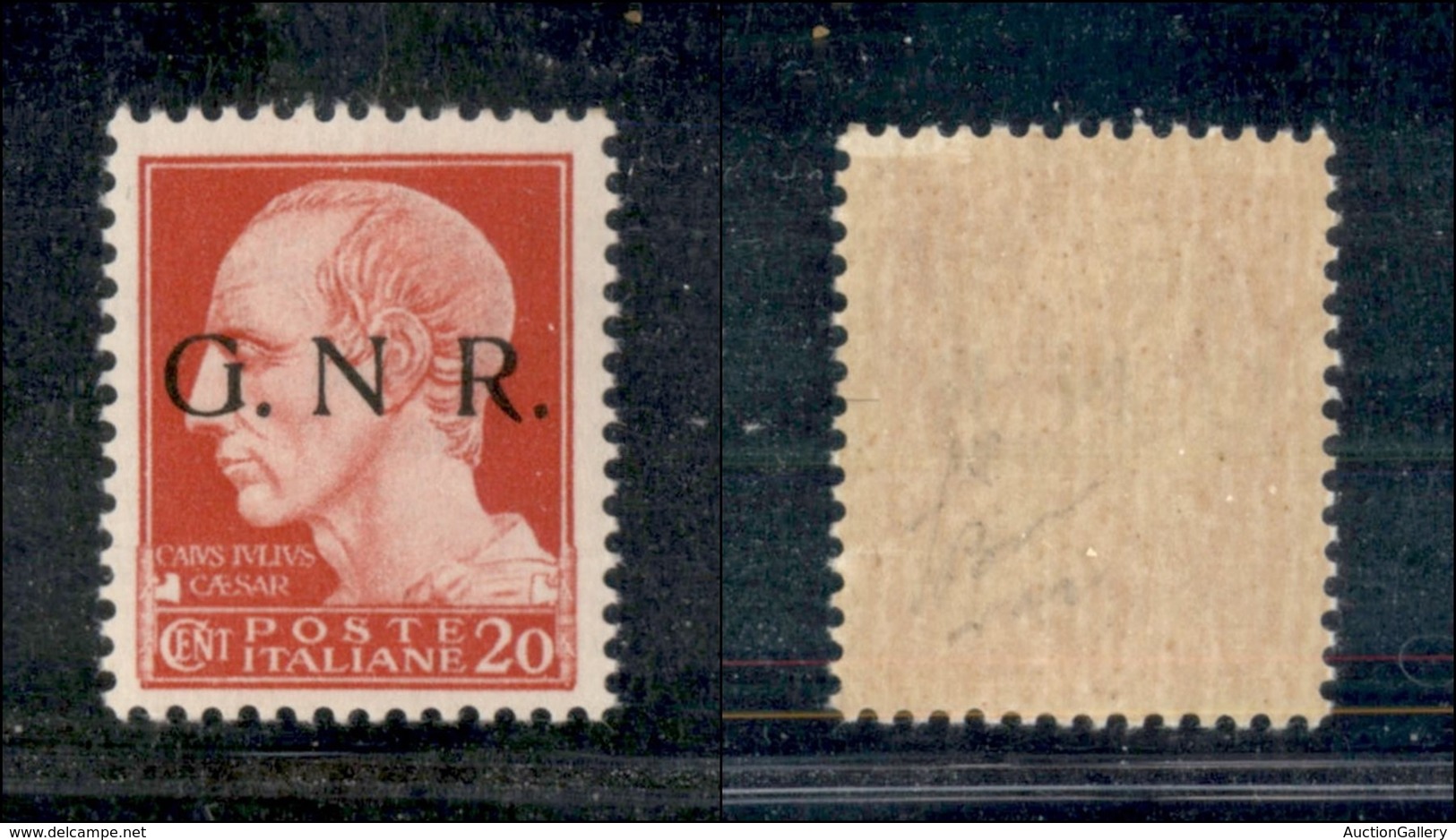 21361 REPUBBLICA SOCIALE - GNR BRESCIA - 1943 - 20 Cent (473/Io) - N Senza Punto - Gomma Integra (300) - Sonstige & Ohne Zuordnung