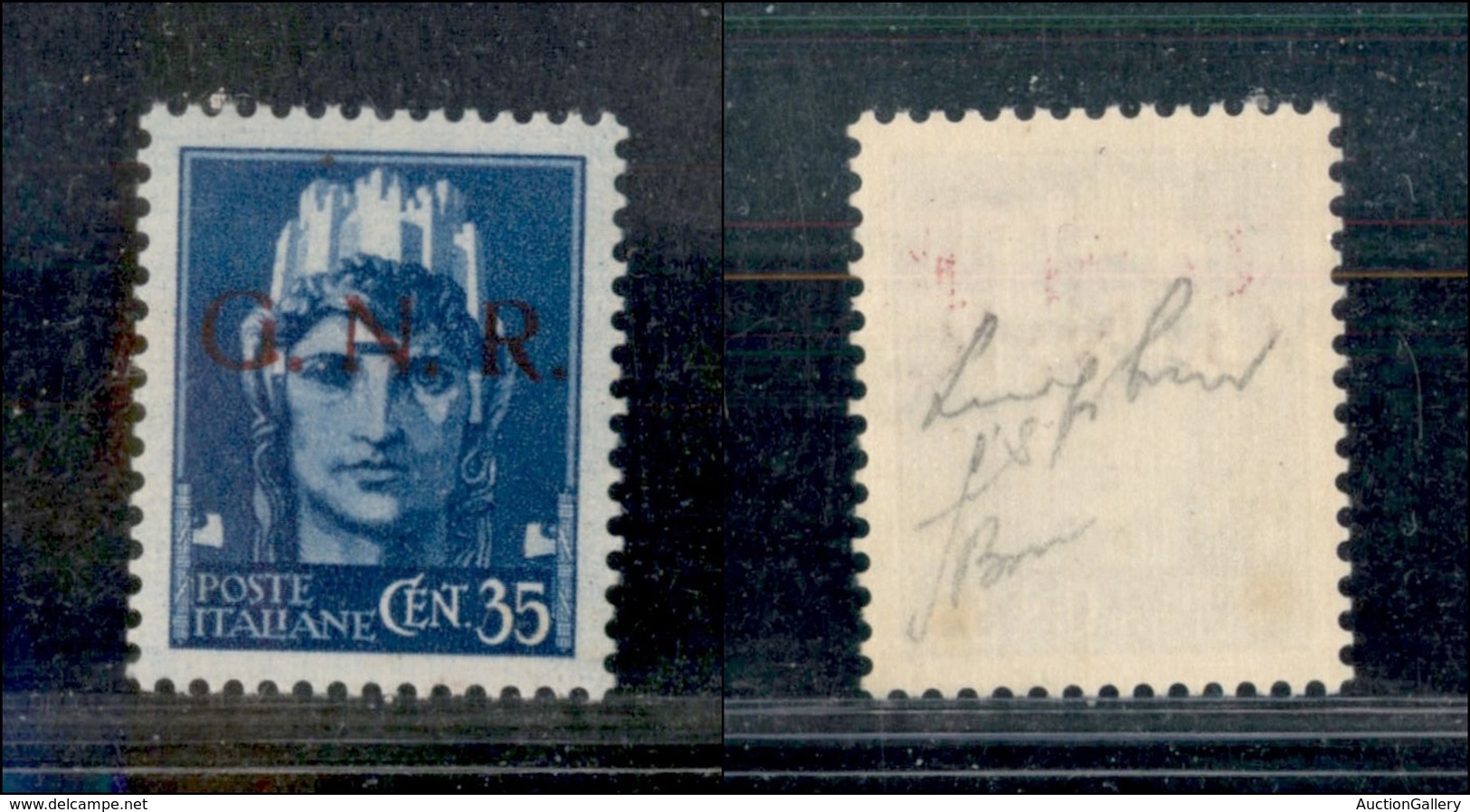 21384 REPUBBLICA SOCIALE - GNR BRESCIA - 1943 - 35 Cent (476/I) - Ottima Centratura - Gomma Integra - Sirotti - Andere & Zonder Classificatie