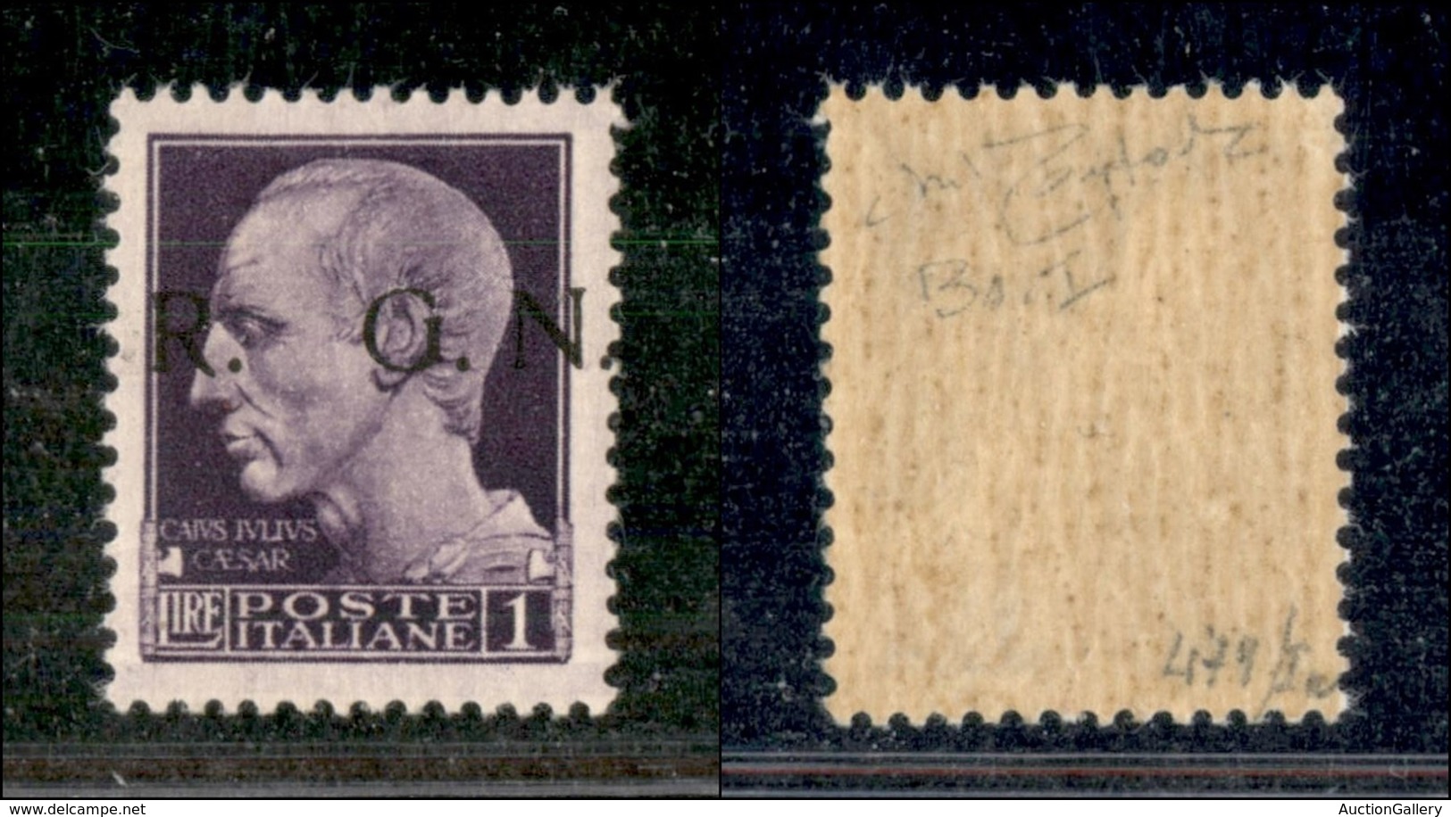 21404 REPUBBLICA SOCIALE - GNR BRESCIA - 1943 - 50 Cent (479/Ig-CEI 10/Id) Seconda Tiratura - R A Sinistra - Gomma Integ - Autres & Non Classés