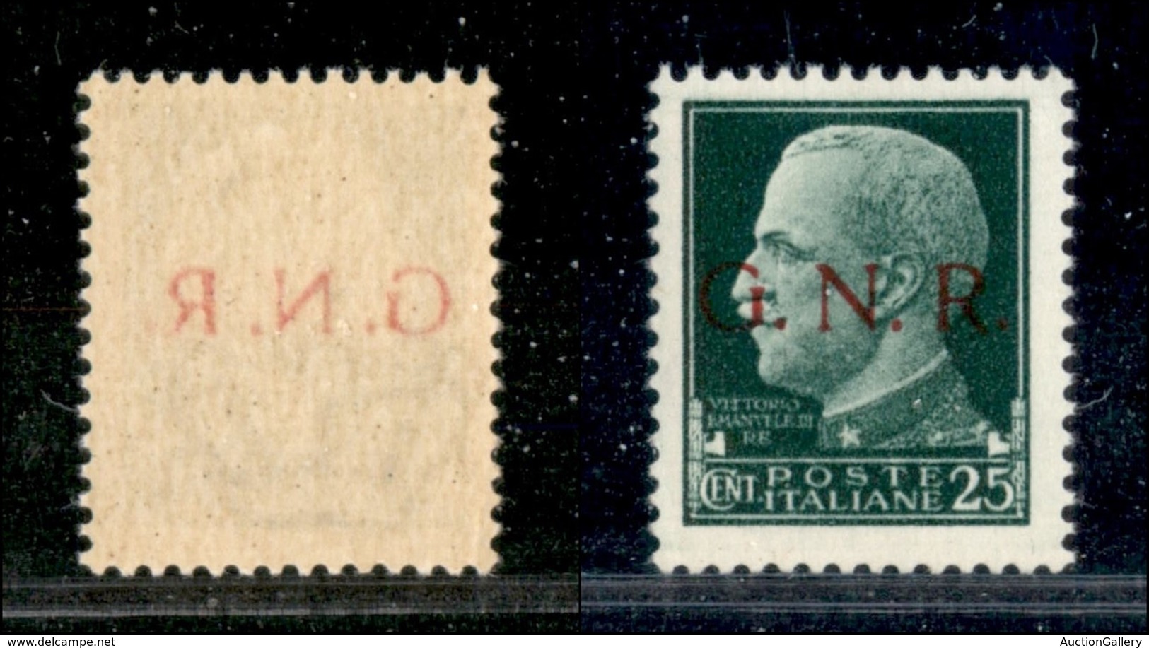 21452 REPUBBLICA SOCIALE - GNR VERONA - 1944 – 25 Cent (474 L) Con Decalco – Gomma Integra (25) - Autres & Non Classés