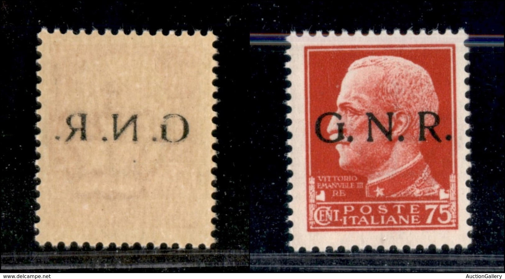 21460 REPUBBLICA SOCIALE - GNR VERONA - 1944 - 75 Cent (478l) Con Decalco - Gomma Integra (25) - Autres & Non Classés