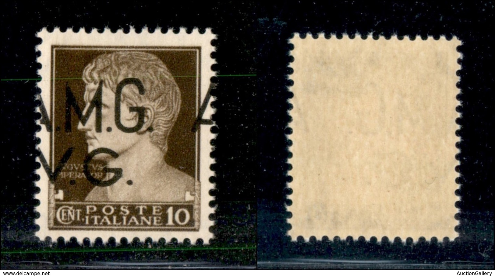 21578 TRIESTE - AMGVG - 1945/1947 – 10 Cent (1hi) Con Soprastampa Spostata Con A A Cavallo – Nuovo Con Gomma (45) - Autres & Non Classés