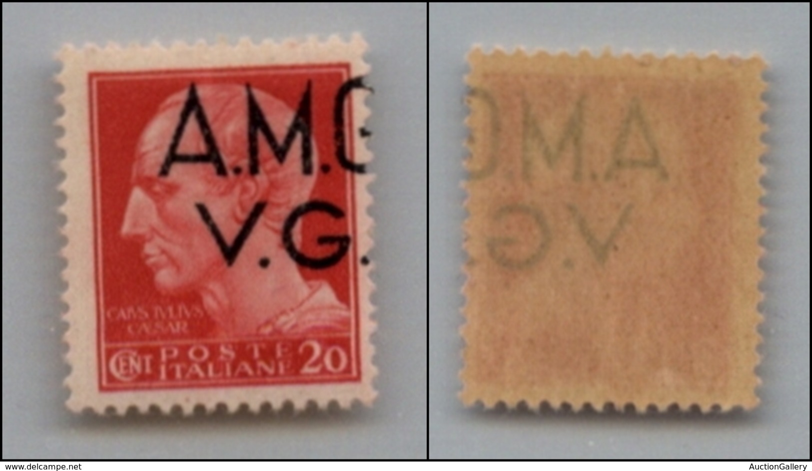 21586 TRIESTE - AMGVG - 1945 – 20 Cent (5ho) Con G A Cavallo (parziale – Primo Della Fila – Gomma Integra - Andere & Zonder Classificatie