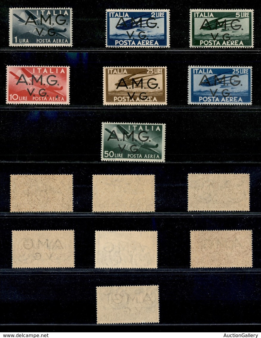 21616 TRIESTE - AMGVG - 1946/1947 – Democratica (2/8 – Posta Aerea) – 7 Valori – Gomma Integra (70) - Andere & Zonder Classificatie