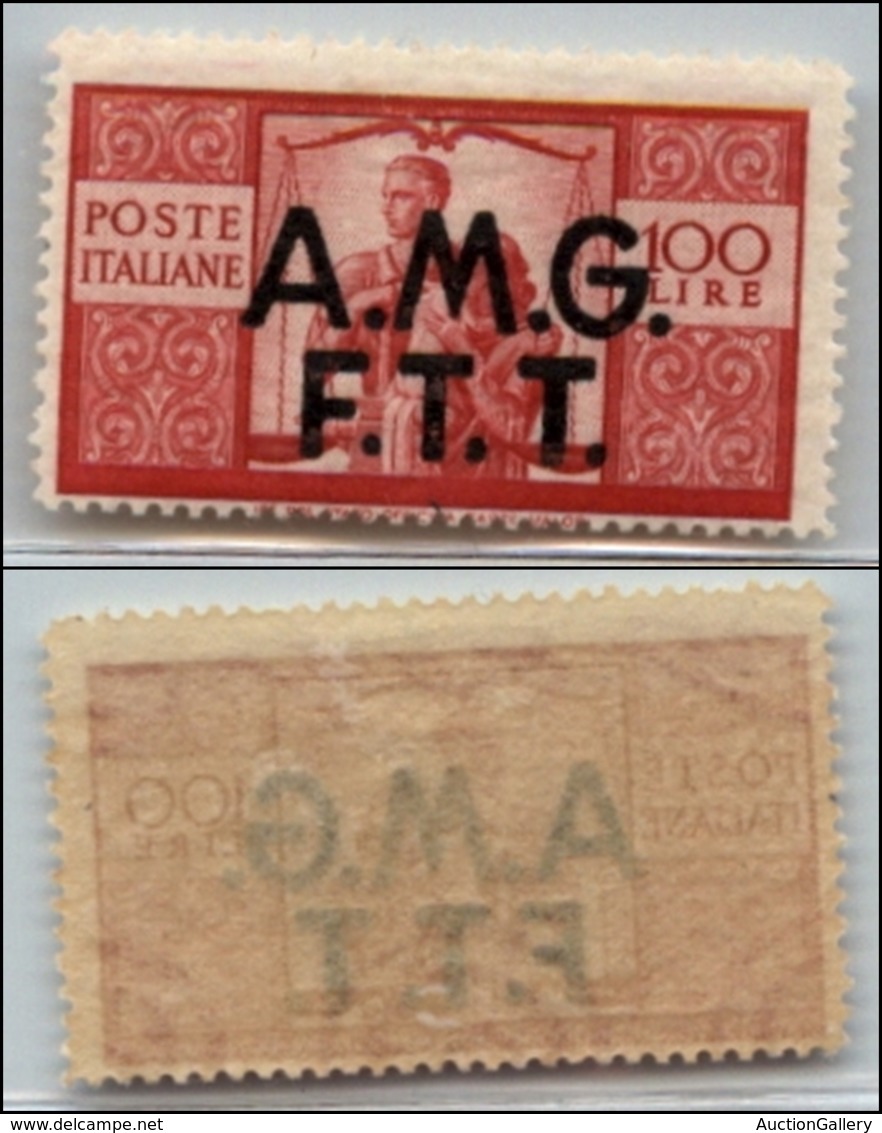 21629 TRIESTE - AMGFTT - 1947 – 100 Lire Democratica (17) – Gomma Originale Con Lieve Traccia Di Linguella - Sonstige & Ohne Zuordnung