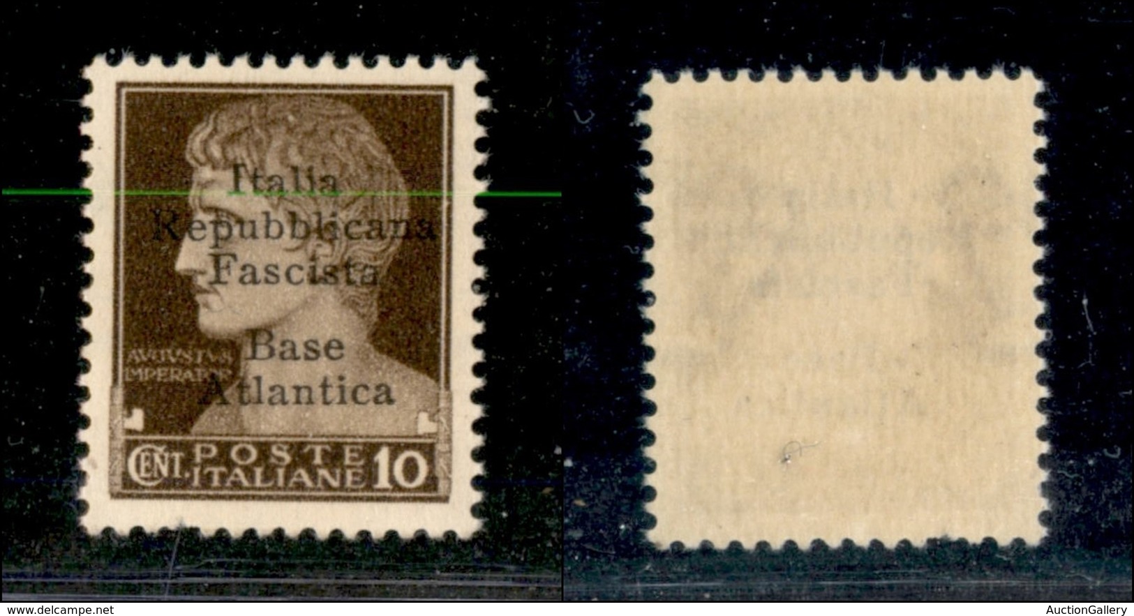 21753 ENISSIONI LOCALI - BASE ATLANTICA - 1943 – 10 Cent (6 – Varietà – I Di Italia Diverso – Gomma Integra – Non Catalo - Autres & Non Classés