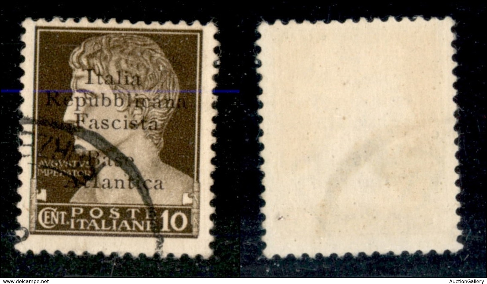 21755 ENISSIONI LOCALI - BASE ATLANTICA - 1943 – 10 Cent (6) Usato (50) - Sonstige & Ohne Zuordnung