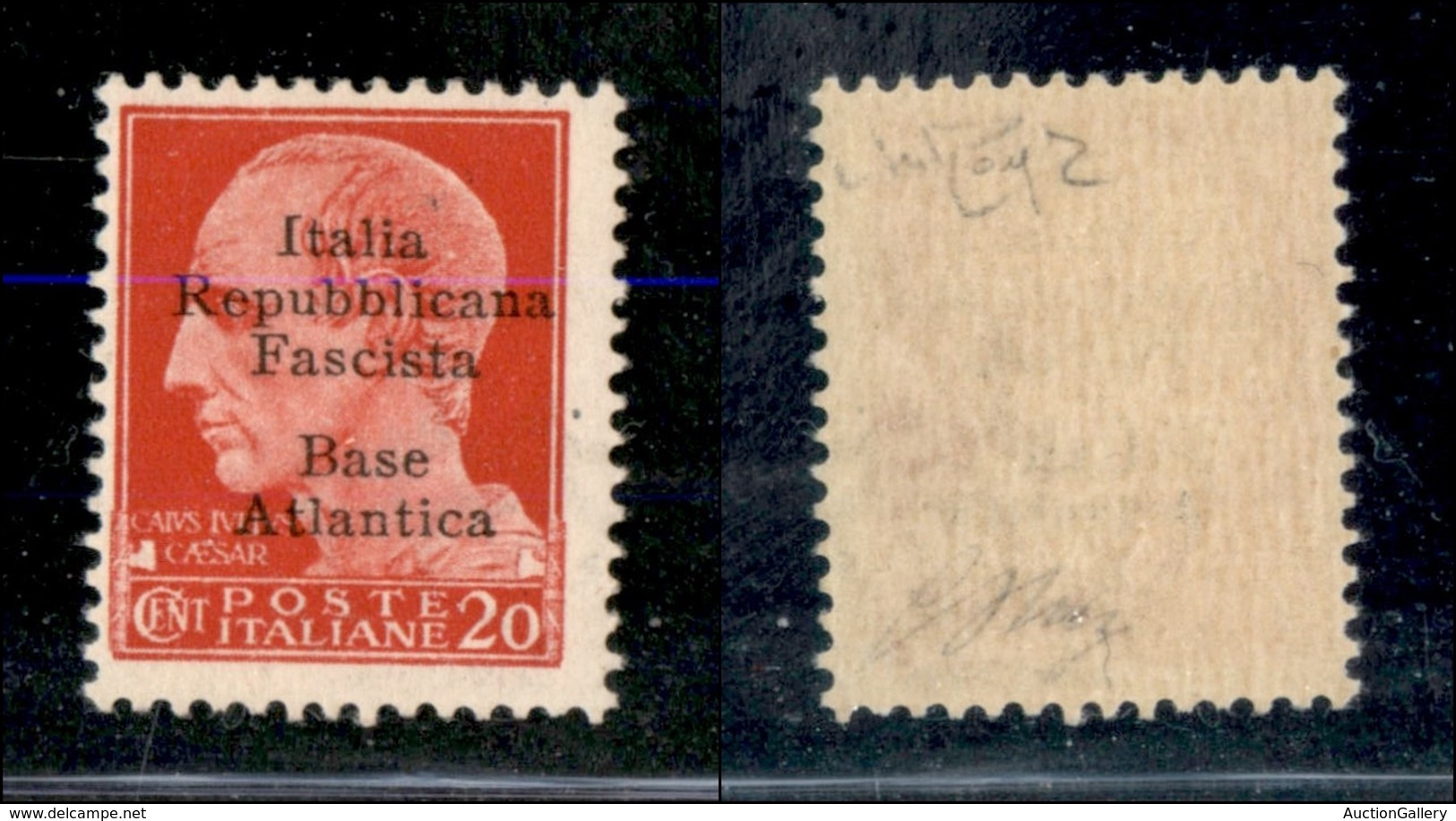 21758 ENISSIONI LOCALI - BASE ATLANTICA - 1943 – 20 Cent (8 Varietà) – I Di Italia Diverso – Gomma Integra – Non Catalog - Andere & Zonder Classificatie