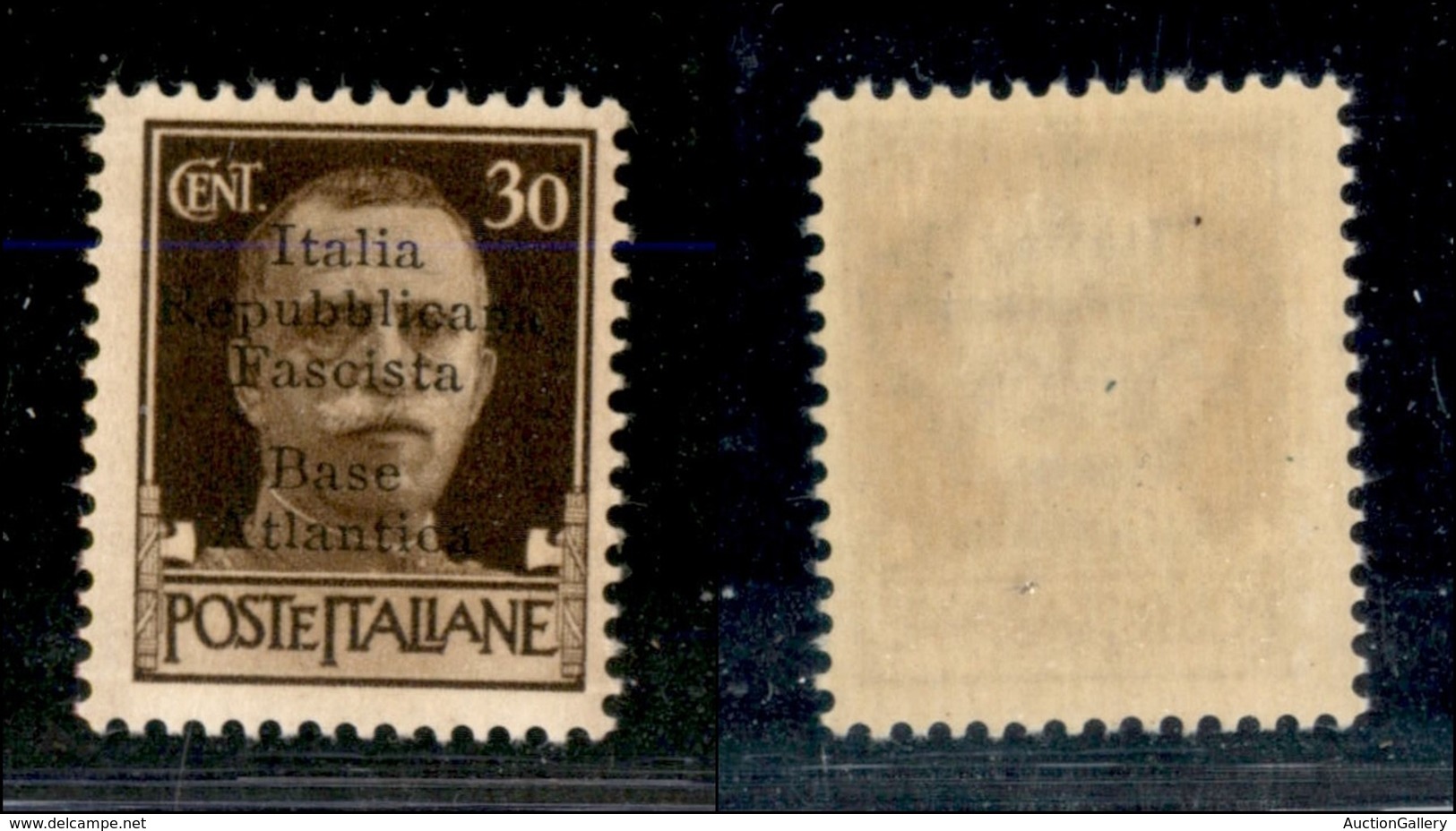 21759 ENISSIONI LOCALI - BASE ATLANTICA - 1943 – 30 Cent (10) – Gomma Integra (50) - Andere & Zonder Classificatie