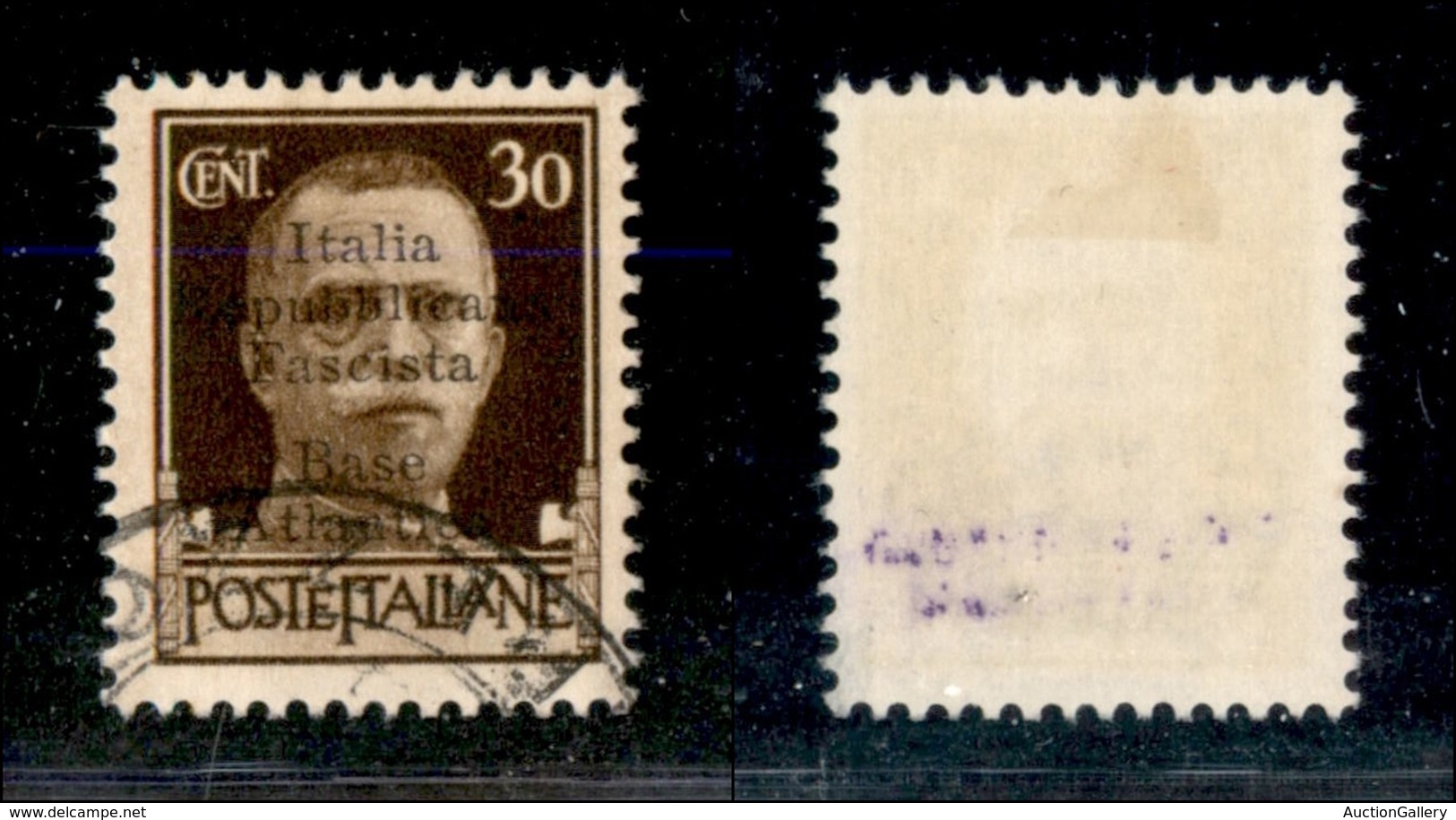 21760 ENISSIONI LOCALI - BASE ATLANTICA - 1943 – 30 Cent (10) Usato (100) - Autres & Non Classés