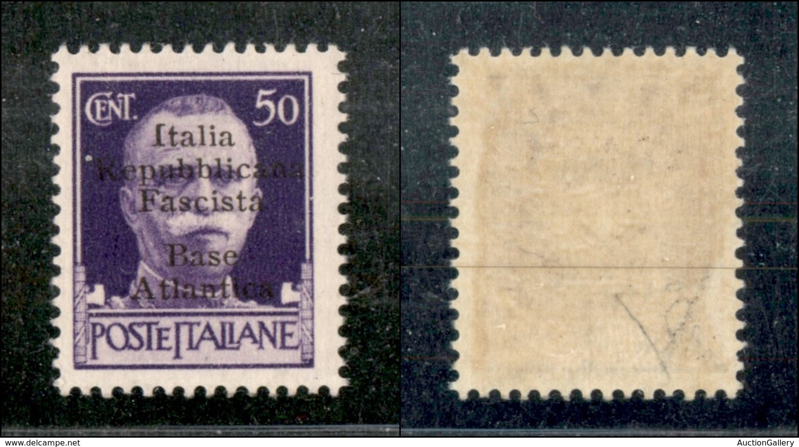 21764 ENISSIONI LOCALI - BASE ATLANTICA - 1943 – 50 Cent (11) – I Di Italia Di Corpo Diverso – Gomma Integra - Autres & Non Classés