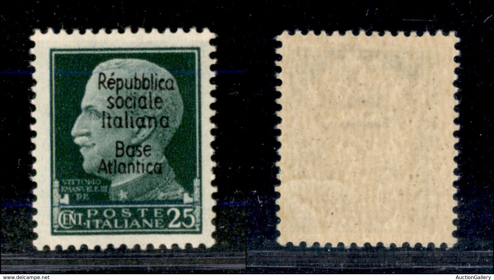 21769 ENISSIONI LOCALI - BASE ATLANTICA - 1944 – 25 Cent (27) – Gomma Integra (50) - Andere & Zonder Classificatie