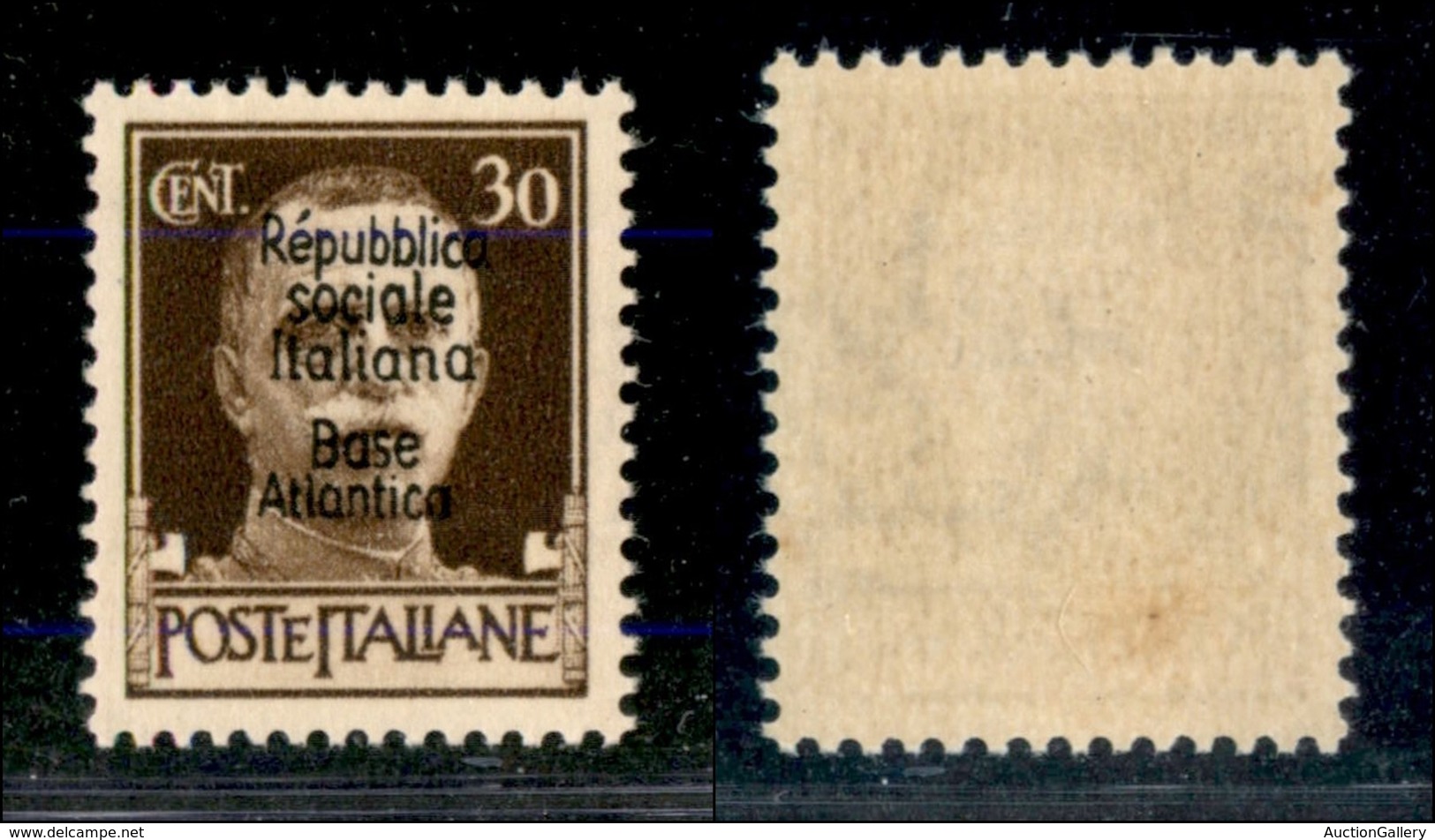 21771 ENISSIONI LOCALI - BASE ATLANTICA - 1944 – 30 Cent (28) – Gomma Integra (62) - Sonstige & Ohne Zuordnung