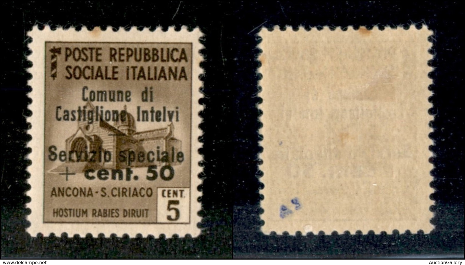 21774 ENISSIONI LOCALI - CASTIGLION D'INTELVI - 1945 – 5 Cent + 50 (1) Nuovo Con Gomma (50) - Andere & Zonder Classificatie