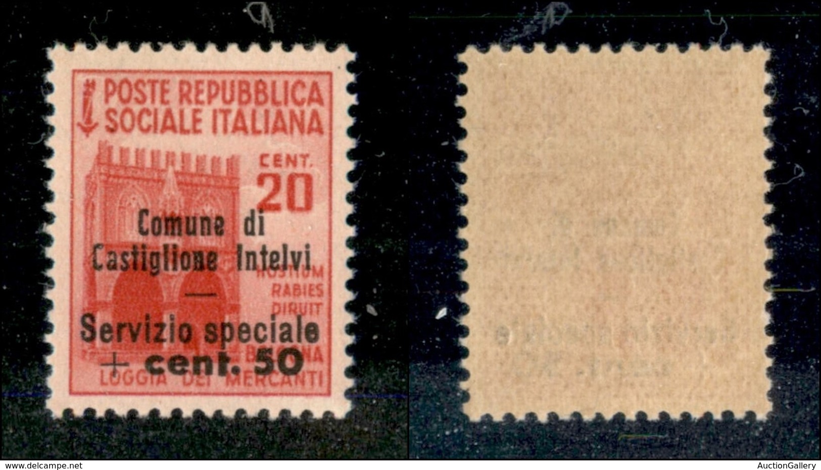 21776 ENISSIONI LOCALI - CASTIGLION D'INTELVI - 1945 – 20 + 50 Cent (3) – Gomma Integra (125) - Andere & Zonder Classificatie